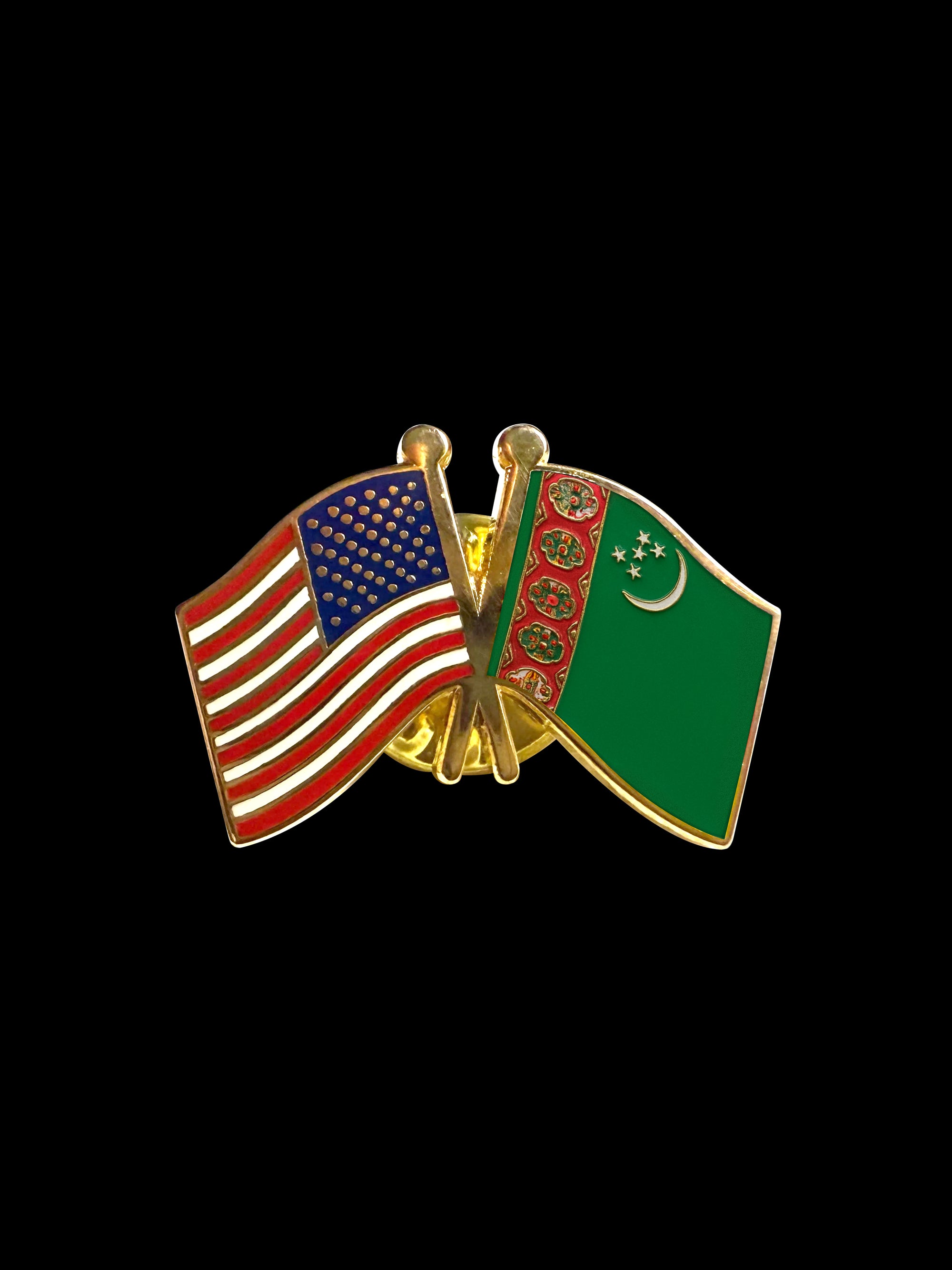 Turkmenistan Friendship Lapel Pin